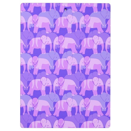 Elephant Pattern Klembord - Paars (Achterkant)