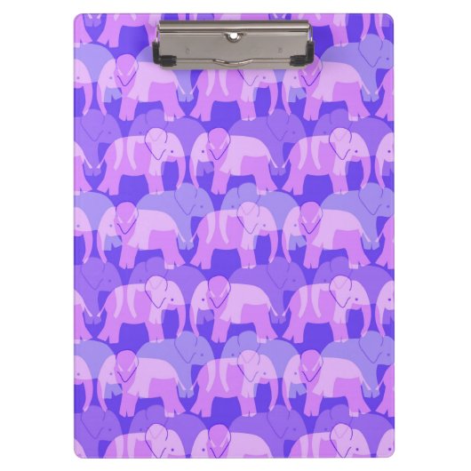 Elephant Pattern Klembord - Paars (Voorkant)