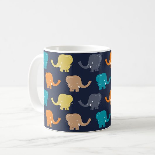 Elephant Pattern Koffiemok (Voorkant links)