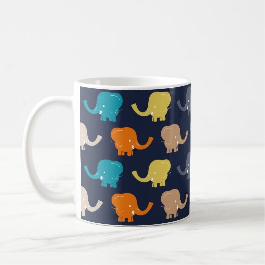 Elephant Pattern Koffiemok (Links)