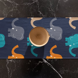 Elephant Pattern Lange Tafelloper