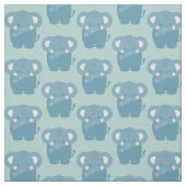 Elephant Pattern Lichtblauw Stof (Swatch)