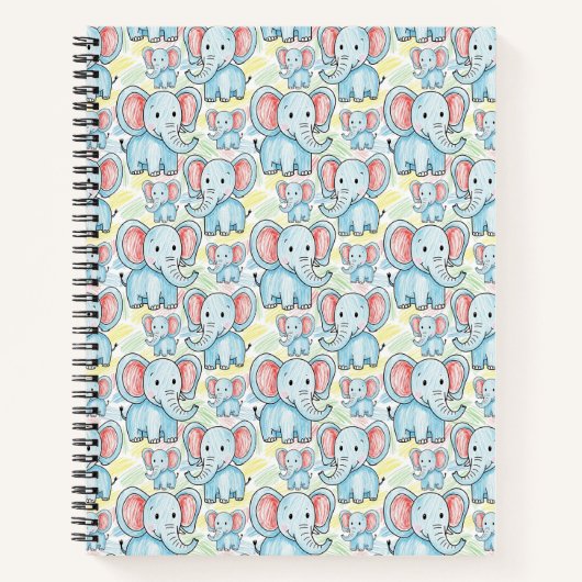 elephant pattern notitieboek (Voorkant)