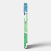 Elephant Pattern on Green Stripes Case-Mate iPhone Case (Achterkant / Links)