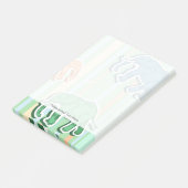 Elephant Pattern on Green Stripes Post-it® Notes (Schuin)