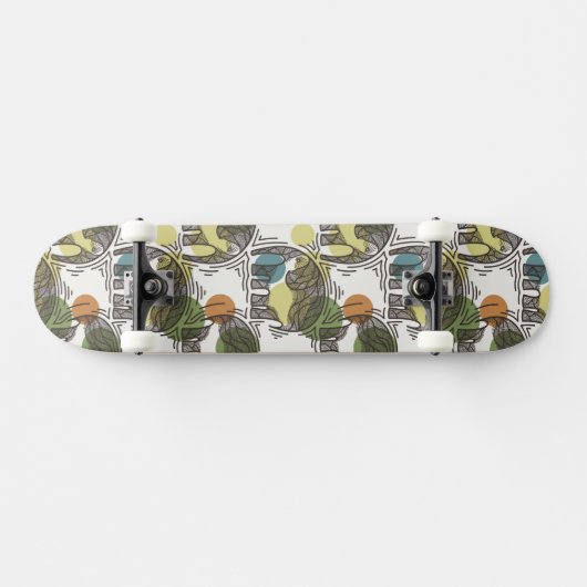 Elephant Pattern Persoonlijk Skateboard (Horizontaal)