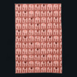 Elephant Pattern roze Red Theedoek<br><div class="desc">Decoreer je keuken met deze coole handdoek. Maakt een geweldig huishouden,  een verjaardag of een bruiloft cadeau! U kunt het aanpassen en tekst ook toevoegen. Bekijk mijn winkel voor veel meer kleuren en patronen!</div>