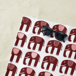 Elephant Pattern roze Strandlaken