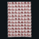Elephant Pattern roze Theedoek<br><div class="desc">Decoreer je keuken met deze coole handdoek. Maakt een geweldig huishouden,  een verjaardag of een bruiloft cadeau! U kunt het aanpassen en tekst ook toevoegen. Bekijk mijn winkel voor veel meer kleuren en patronen!</div>