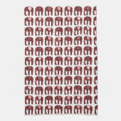 Elephant Pattern roze Theedoek (Verticaal)