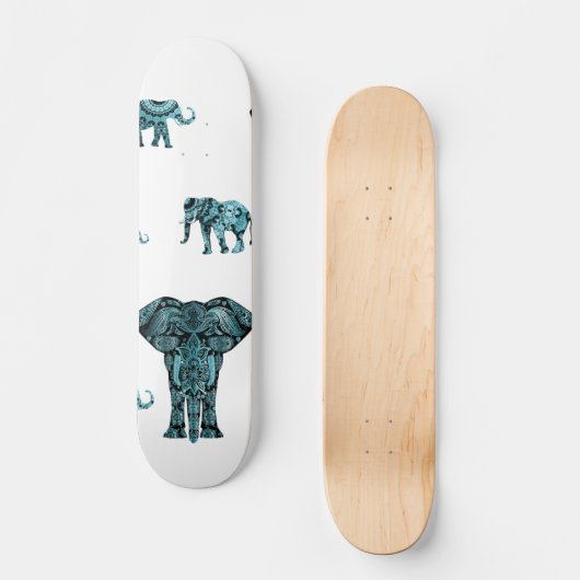 Elephant Pattern Skateboard (Voorkant)