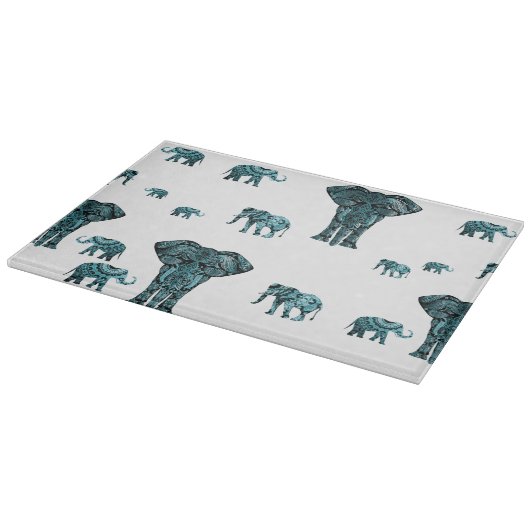 Elephant Pattern Snijplank (Hoek)