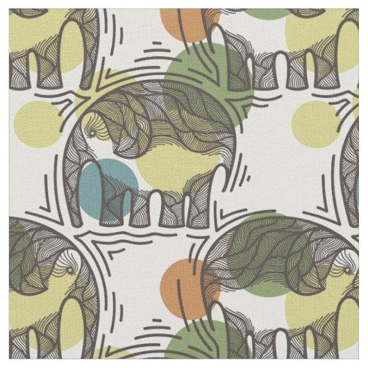 Elephant Pattern Stof (Close Up)