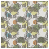 Elephant Pattern Stof (Swatch)
