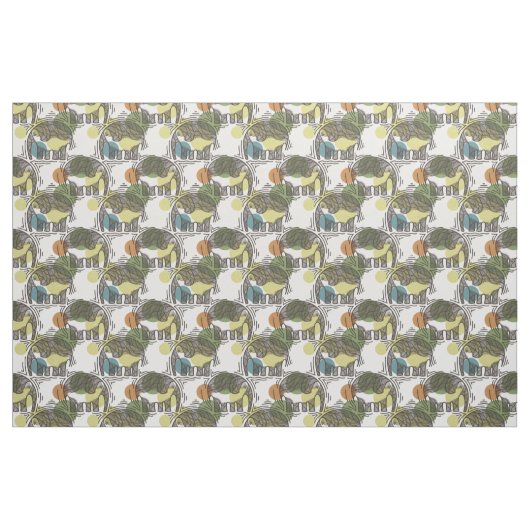 Elephant Pattern Stof (Fat Quarter)