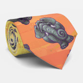 Elephant Pattern Stropdas (Opgerold)