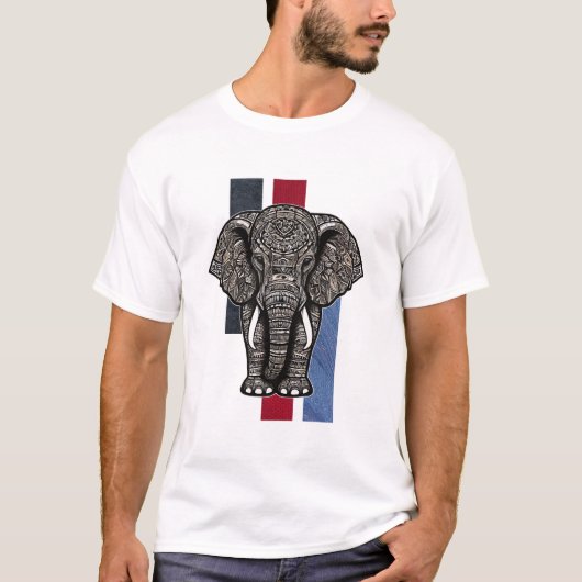 Elephant Pattern T-shirt (Voorkant)