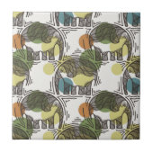 Elephant Pattern Tegeltje (Voorkant)