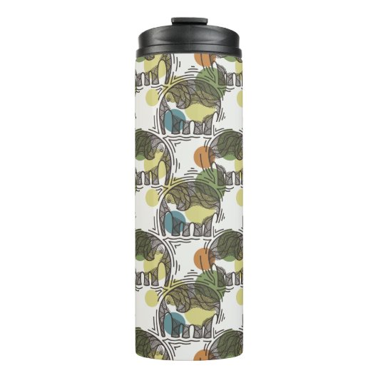 Elephant Pattern Thermosbeker (Voorkant)