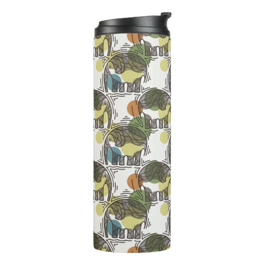Elephant Pattern Thermosbeker (Gedraaid links)