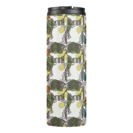 Elephant Pattern Thermosbeker (Achterkant)