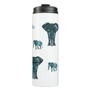 Elephant Pattern Thermosbeker