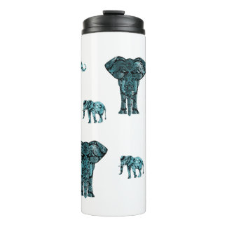 Elephant Pattern Thermosbeker