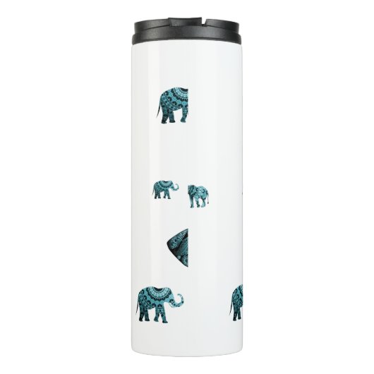 Elephant Pattern Thermosbeker (Achterkant)