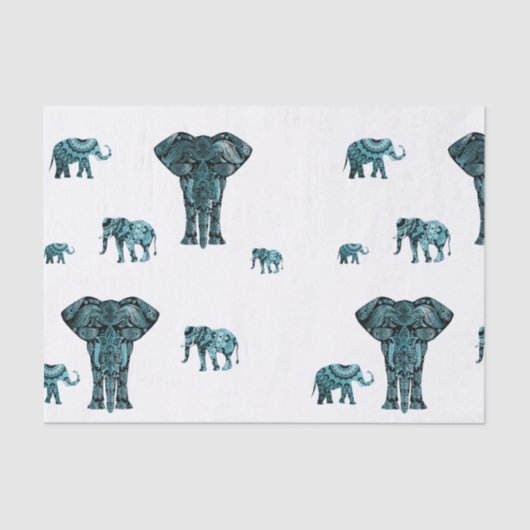 Elephant Pattern Tissuepapier (Voorkant)