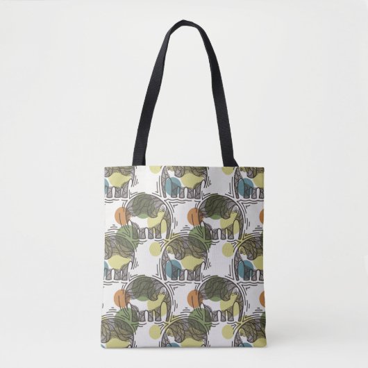 Elephant Pattern Tote Bag (Voorkant)