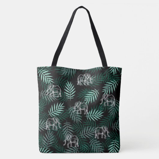 Elephant Pattern Tote Bag (Achterkant)