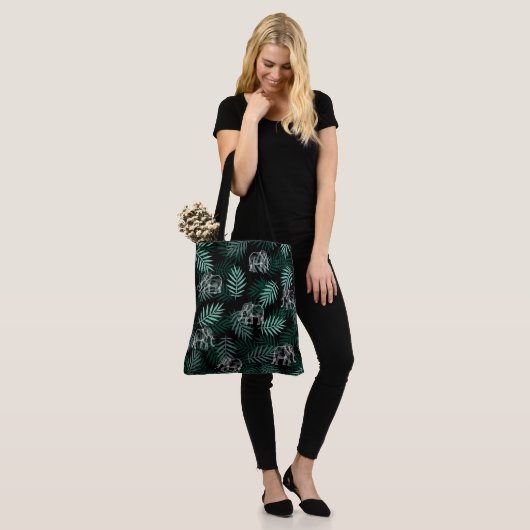 Elephant Pattern Tote Bag (Op model)