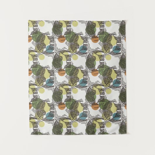 Elephant Pattern Wandkleed (Voorkant)