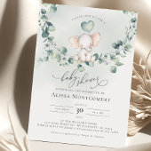 Elephant Peanut Baby shower Invitation Kaart