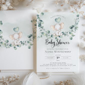 Elephant Peanut Baby shower Invitation Kaart