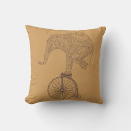 Elephant Penny Farthing Bicycle Balance Kussen