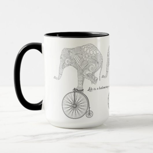 Elephant Penny Farthing Bicycle Balance Mok (Links)