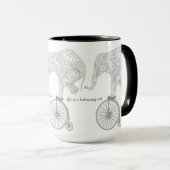 Elephant Penny Farthing Bicycle Balance Mok (Voorkant rechts)