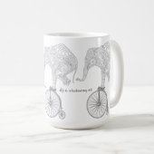 Elephant Penny Farthing Bicycle Balance Mok (Voorkant rechts)