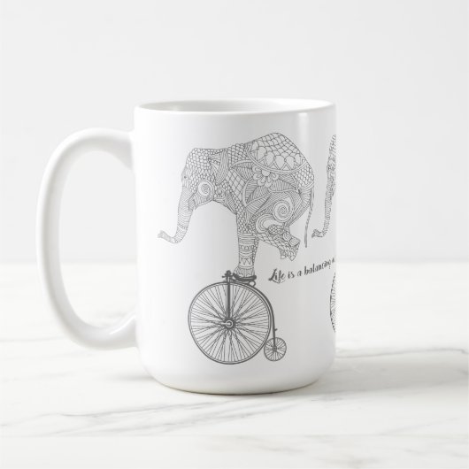 Elephant Penny Farthing Bicycle Balance Mok (Links)