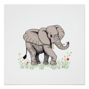 Elephant Perfect Poster