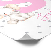 Elephant Personal Name Nursery Girl Baby Poster (Hoek)