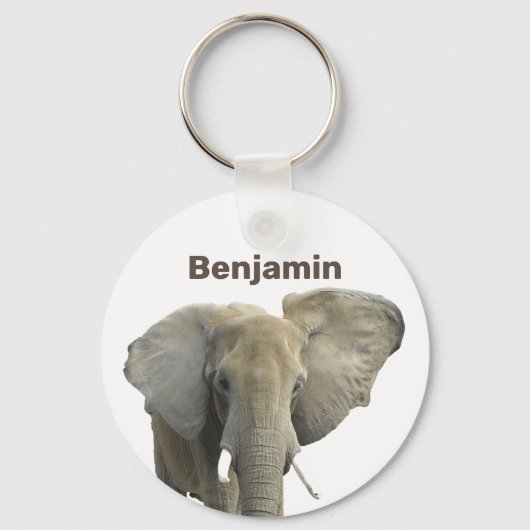 Elephant Personal Name Sleutelhanger (Achterkant)
