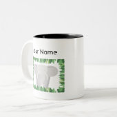 Elephant Personalized Mug Tweekleurige Koffiemok (Voorkant links)