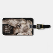 Elephant Photo Afbeelding personaliseert Monogram Bagagelabel (Voorkant horizontaal)