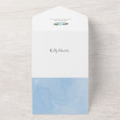 Elephant Photo Birth Notice card All In One Uitnodiging (Buitenkant)