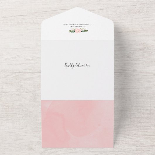 Elephant Photo Birth Notice card All In One Uitnodiging (Buitenkant)