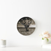 Elephant Photo Wildlife Bull Ronde Klok (Huis)