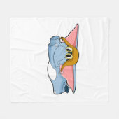 Elephant Pilot Pilot pet Fleece Deken (Voorkant (Horizontaal))