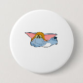 Elephant Pilot Pilot pet Ronde Button 7,6 Cm (Voorkant)